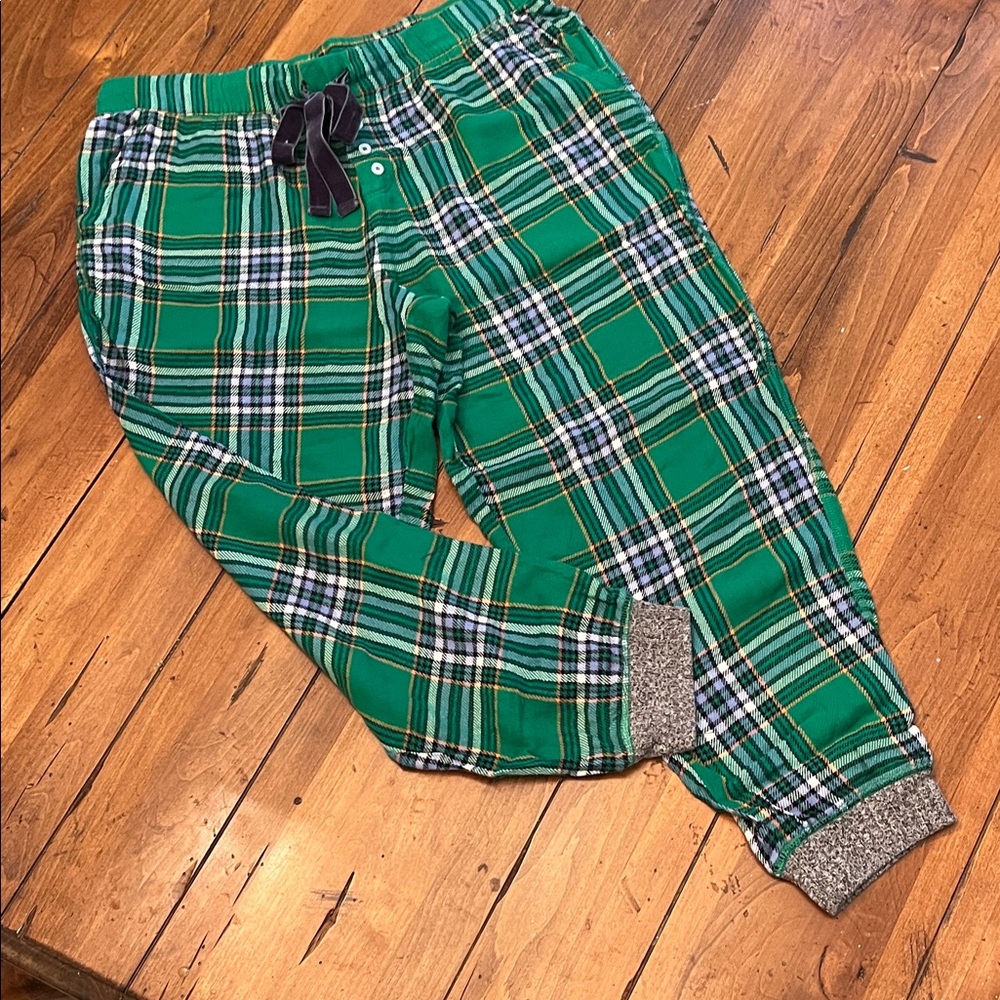 Aerie Green Plaid Lounge Pants